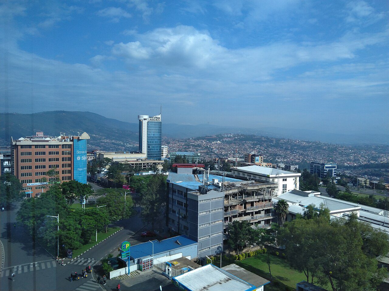 Buildings in Kigali city in November 2022, an illustrative view of the EAC trade fair host city