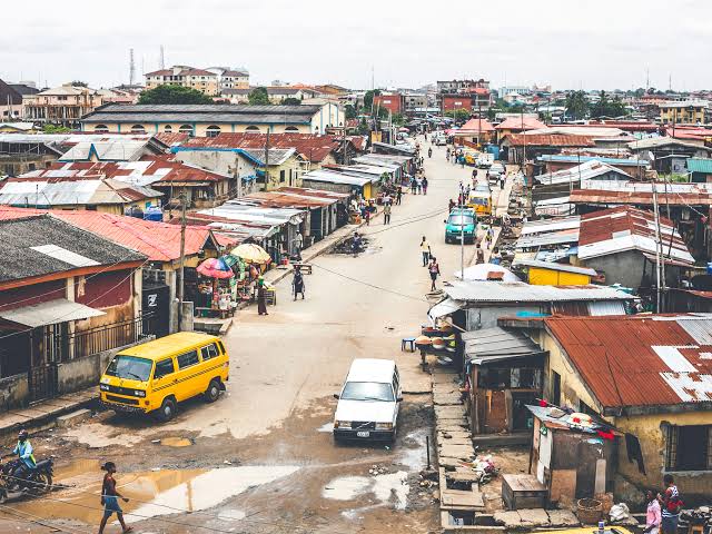 Lagos, Nigeria street and city photograph from 2024; illustrative financing context