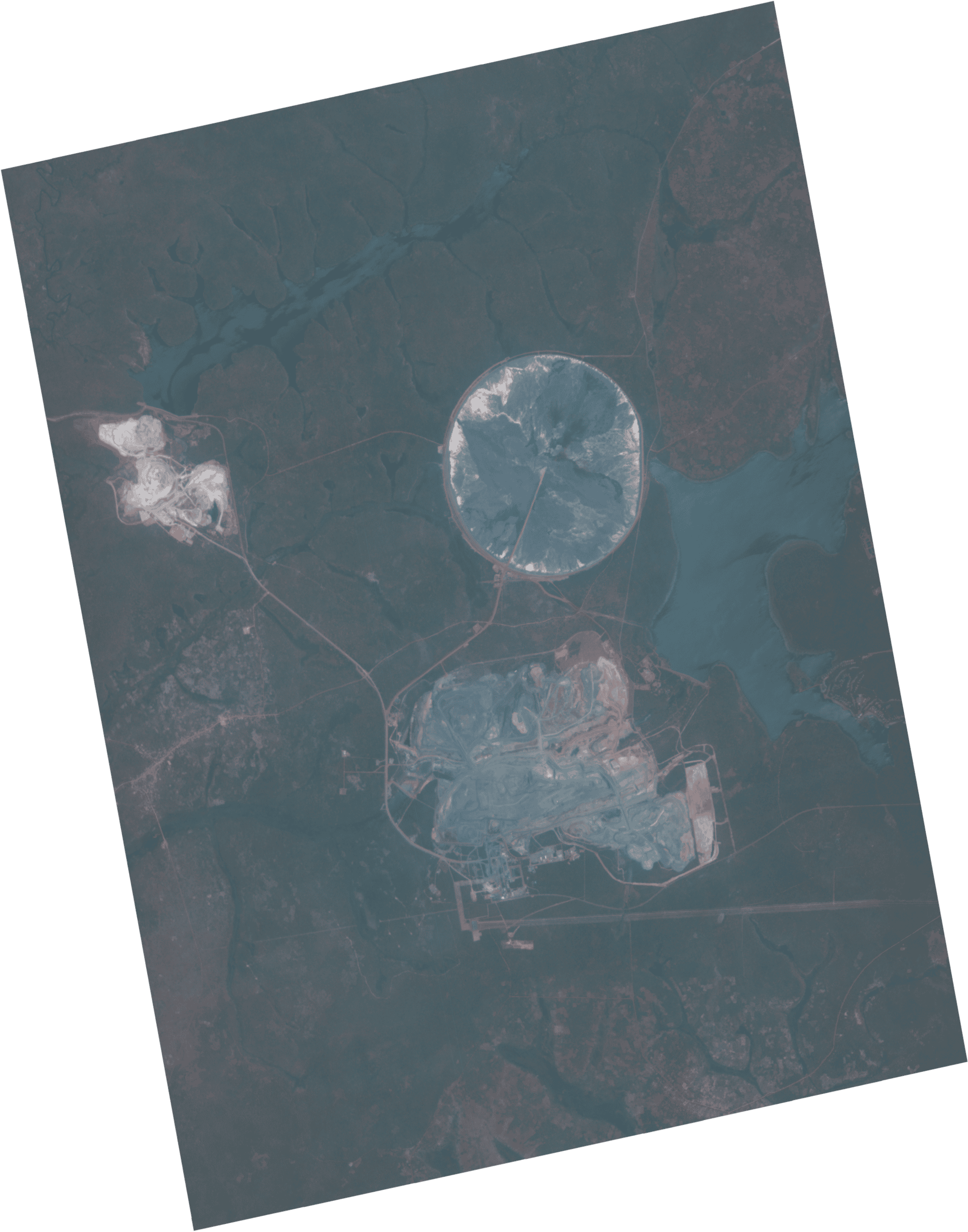 Satellite view of the Sentinel mine area in Kalumbila district, Zambia, on 17 October 2025