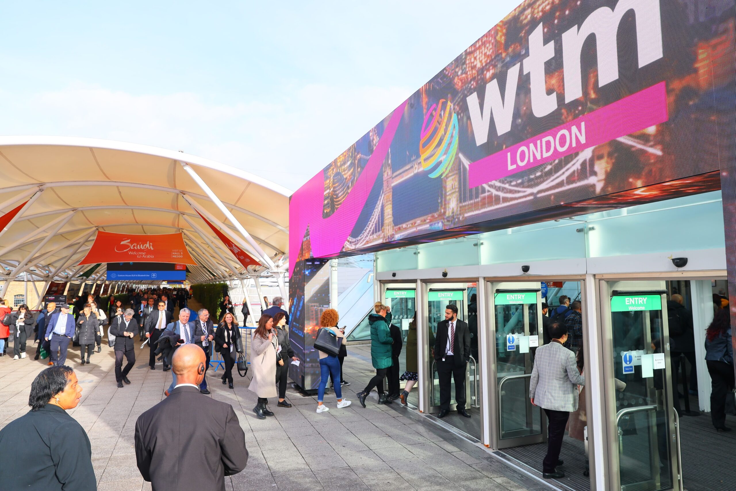 World Travel Market London exhibition floor, from the organiser’s November 2025 image library. Archive photograph: RX / WTM London. Official editorial image library.